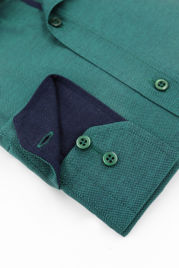 Man's green shirt  