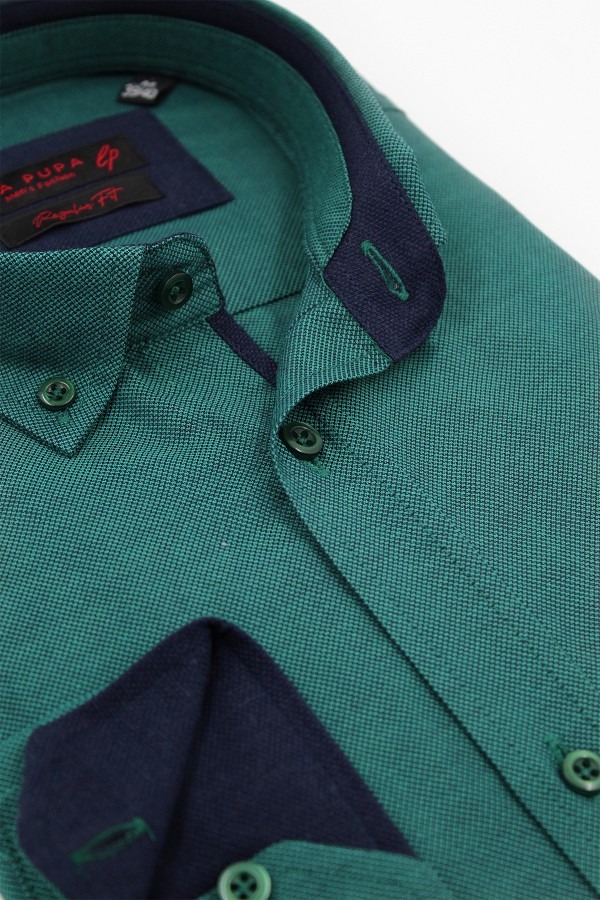 Man's green shirt  