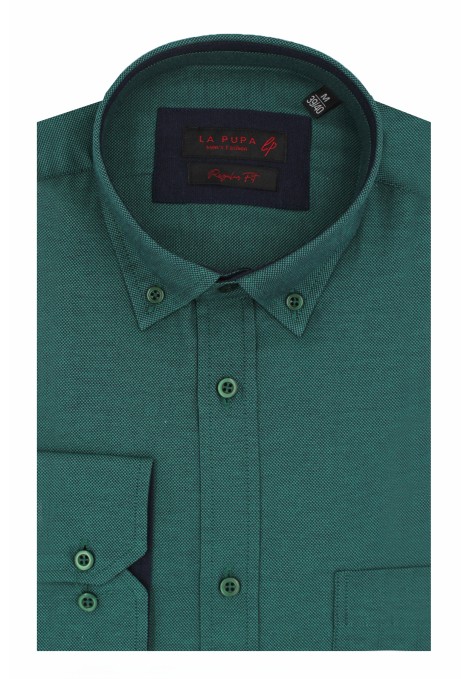 Man's green shirt  