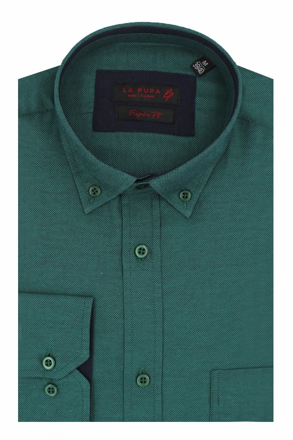 Man's green shirt  