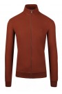 Man's dark red sweatshirt cardigan