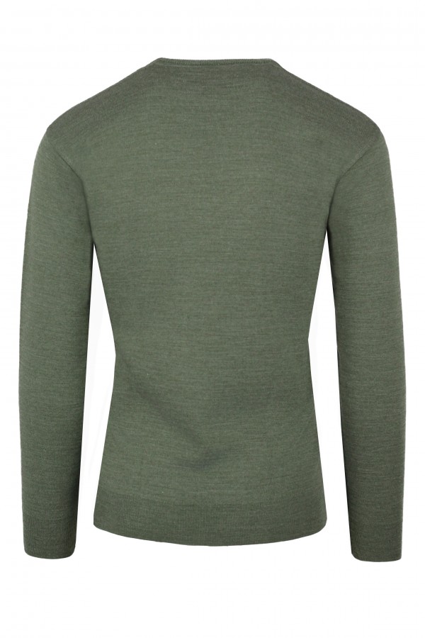 Man's khaki knitted t-shirt