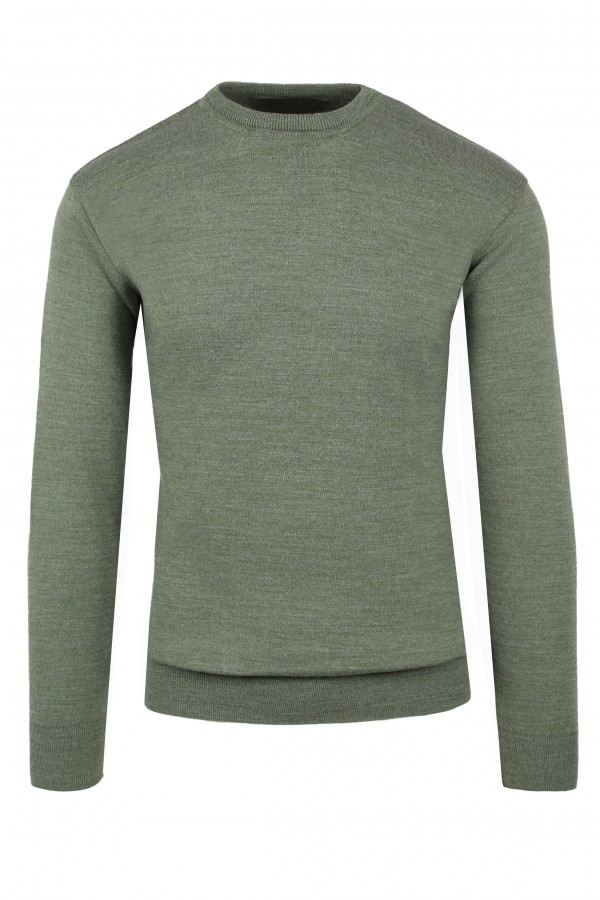 Man's khaki knitted t-shirt