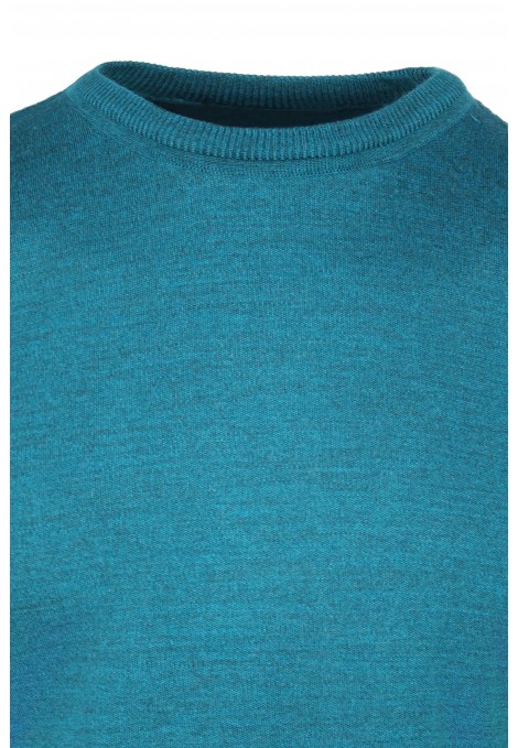 Man's petrol knitted t-shirt