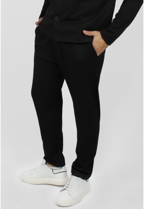 Man's oversize rip black pants