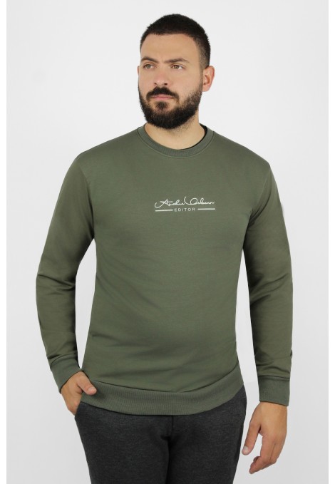 Man's khaki cotton t-shirt