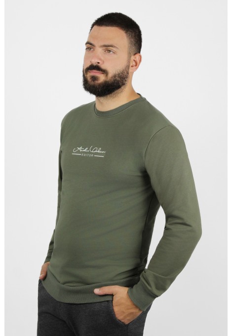 Man's khaki cotton t-shirt