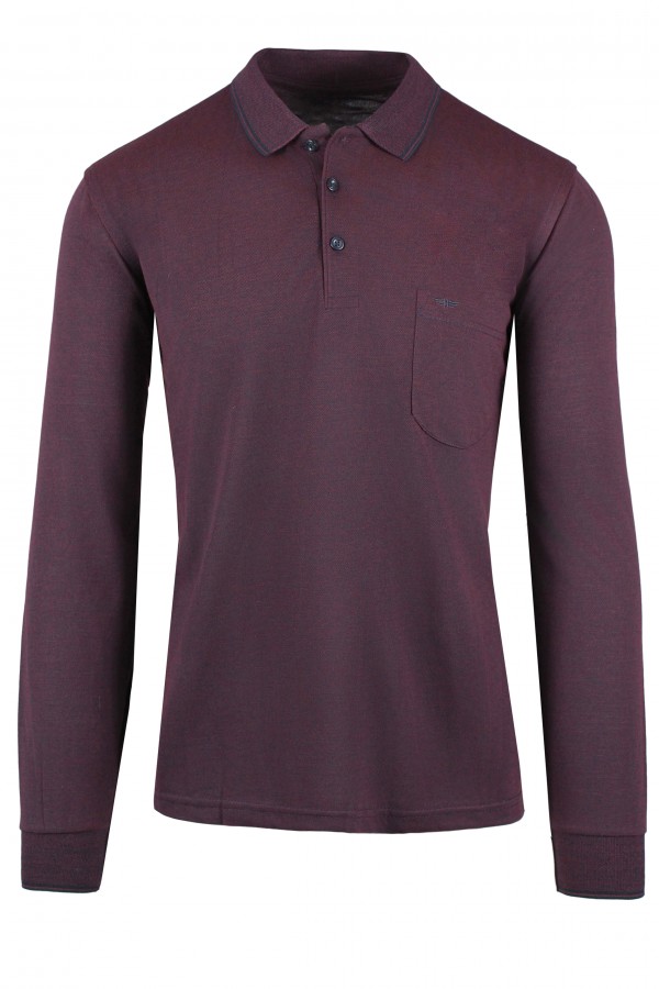 Man's bordeuax t-shirt polo