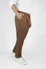 Man's brown trousers with pleats 