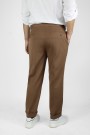 Man's brown trousers with pleats 