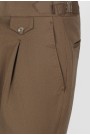 Man's brown trousers with pleats 