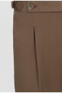 Man's brown trousers with pleats 