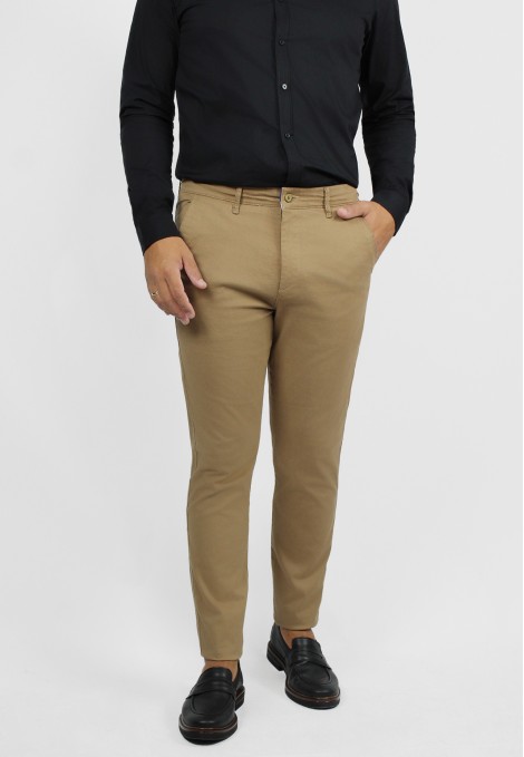 Man's camel chinos pants 