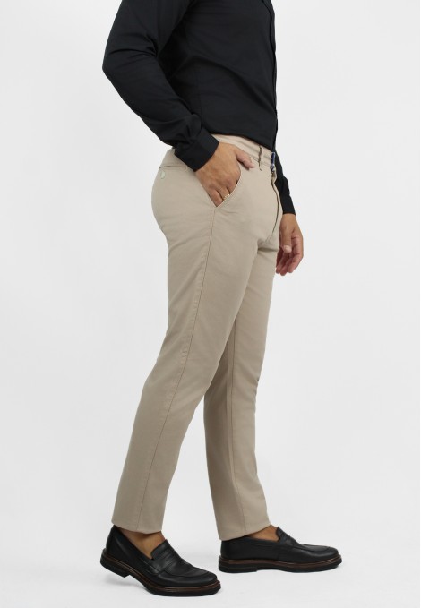 Man's dark beige chinos pants 