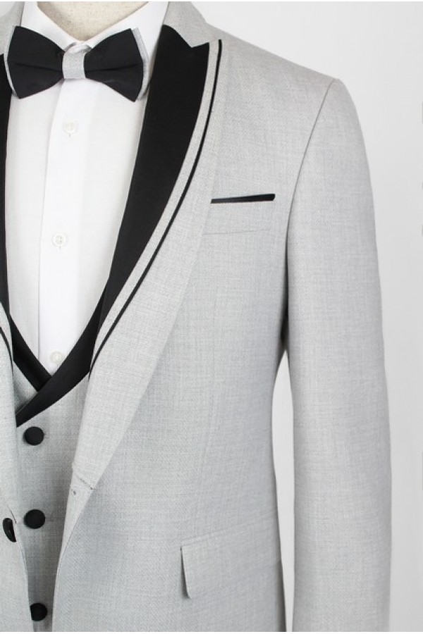 Man's light grey suit  mixed wool